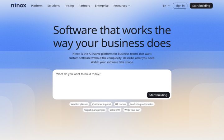 Screenshot του ninoxdb.de