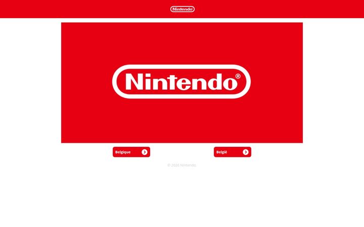 Snímek obrazovky nintendo.be