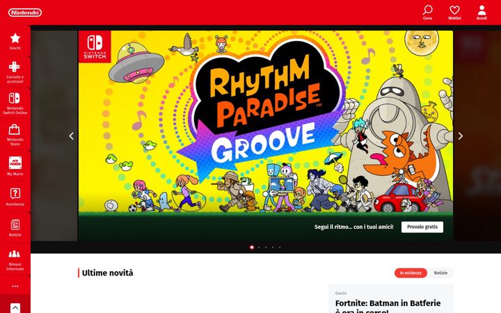 Skjermbilde av nintendo.it