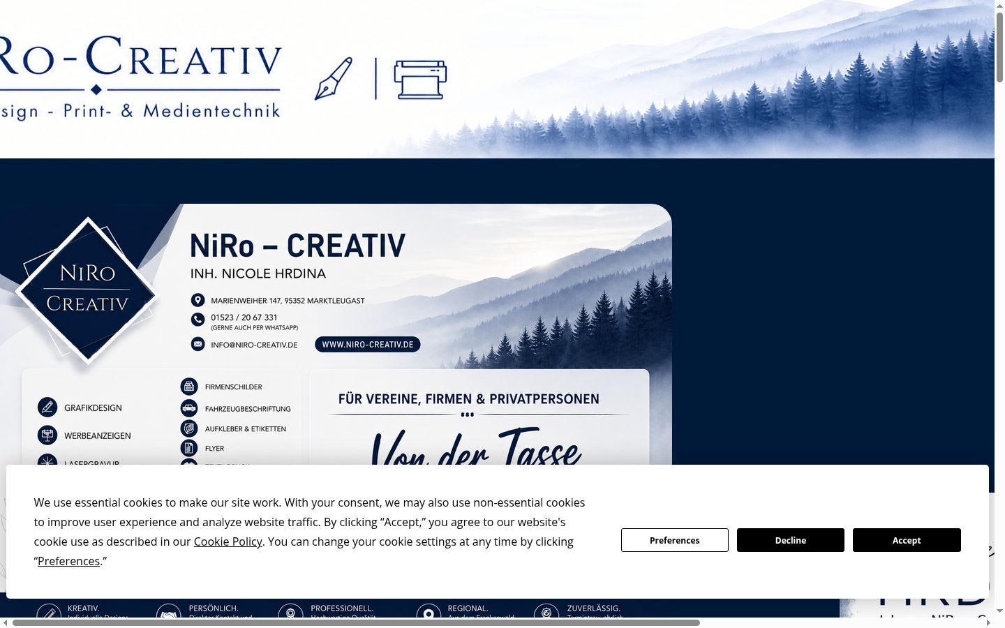 Sutikimo reklamjuostės, rodytos prieš bet kokią sąveiką, ekrano kopija