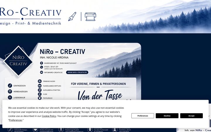 Captură de ecran a niro-creativ.de