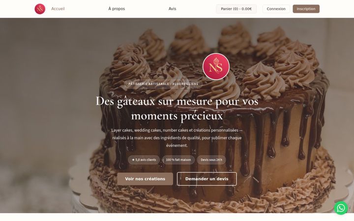 Snimka zaslona za nissacake.fr