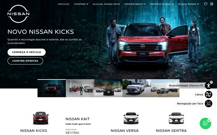 Screenshot of nissan.com.br