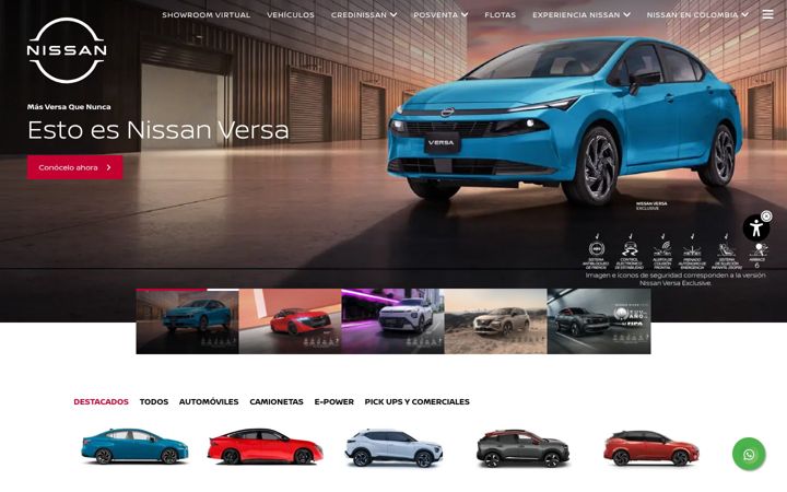 Screenshot of nissan.com.co