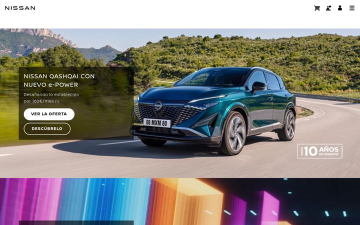 Screenshot of nissan.es