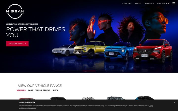 Screenshot of nissan.ph