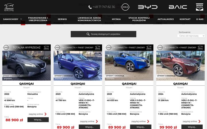 Screenshot of nissanuzywane.pl
