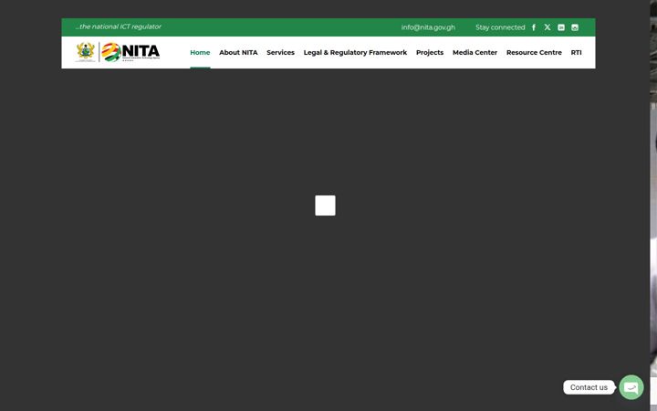 Screenshot of nita.gov.gh