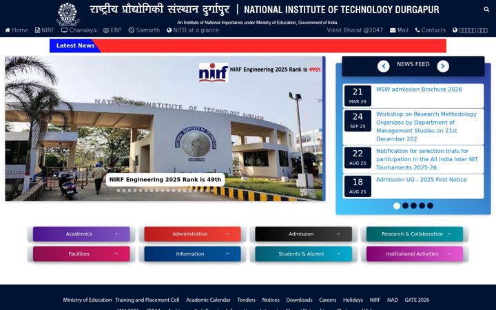 Screenshot of nitdgp.ac.in