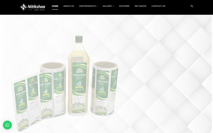 Screenshot of nitikshaalabeltech.com