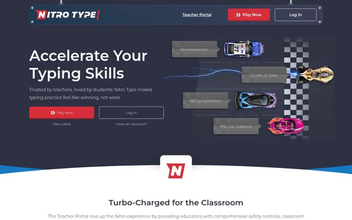 Screenshot του nitrotype.com