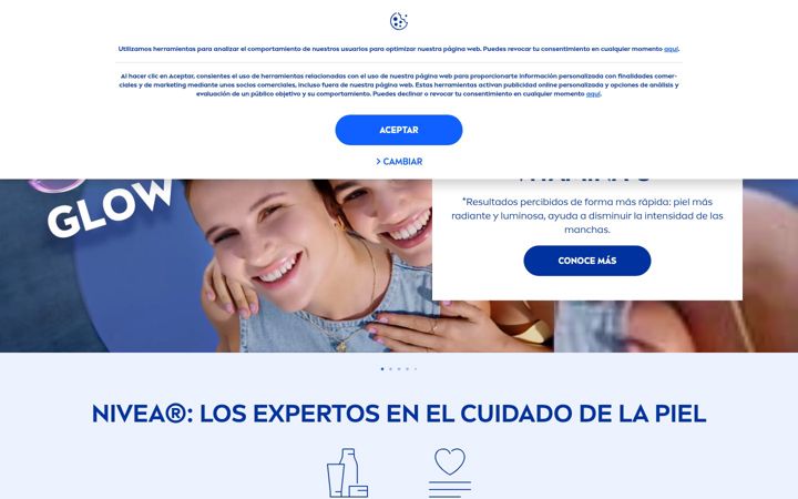 Screenshot of nivea.com.mx