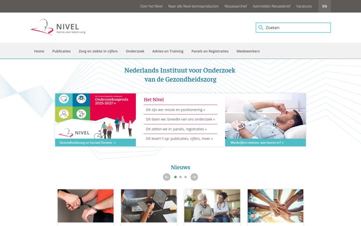 Screenshot of nivel.nl