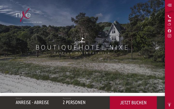 Ekrano kopija nixe-hotel.de