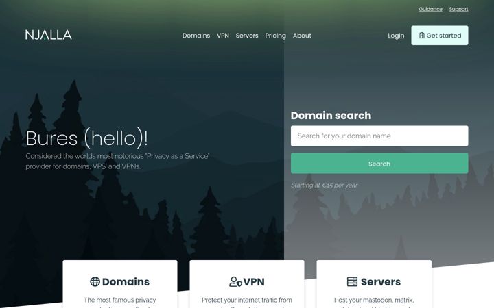 Screenshot of njalla.do