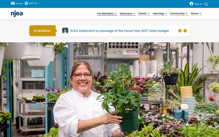 Screenshot of njea.org