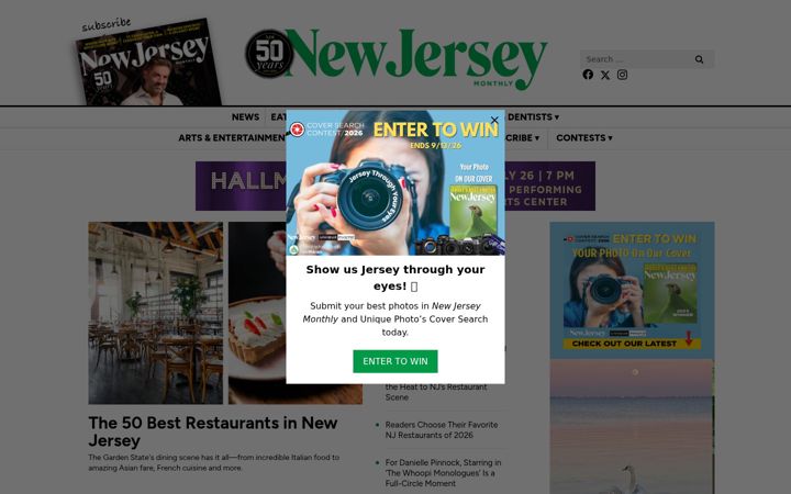 Screenshot of njmonthly.com
