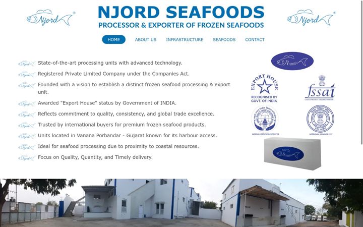 Screenshot of njordseafoods.com