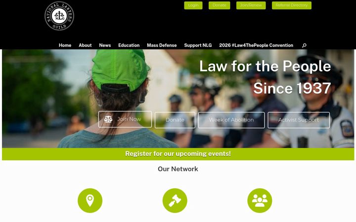 Screenshot of nlg.org