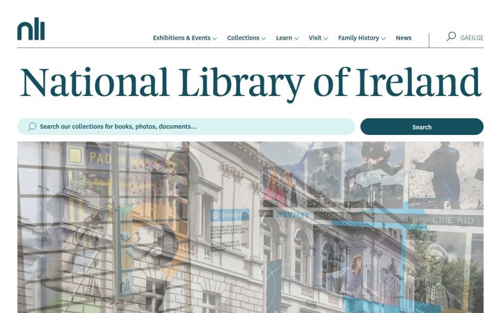 Screenshot of nli.ie
