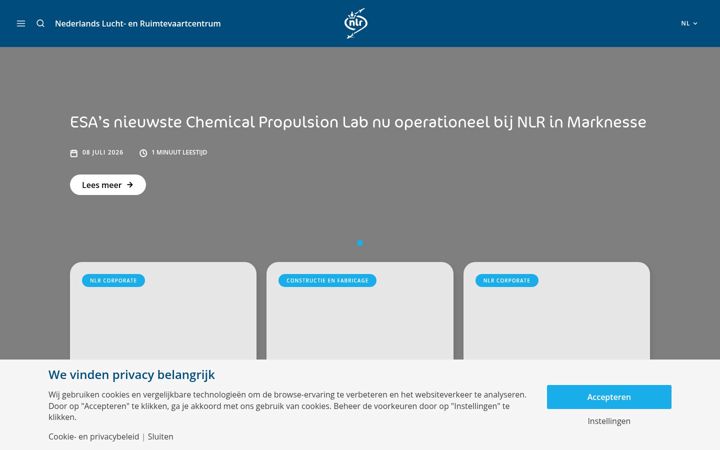 Screenshot of nlr.nl