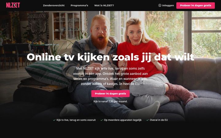 Screenshot of nlziet.nl