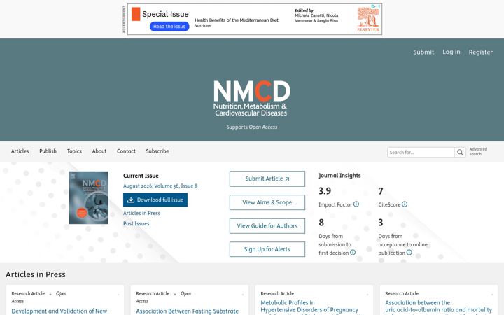 Screenshot of nmcd-journal.com