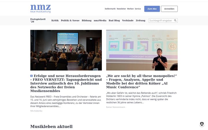 Ekrano kopija nmz.de