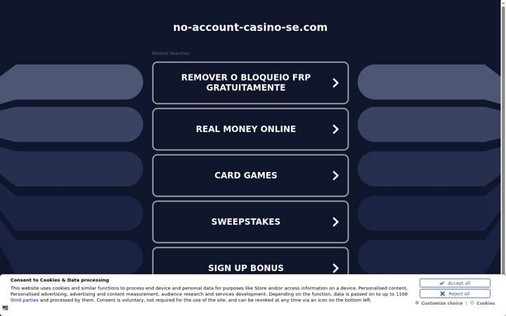 Screenshot of no-account-casino-se.com
