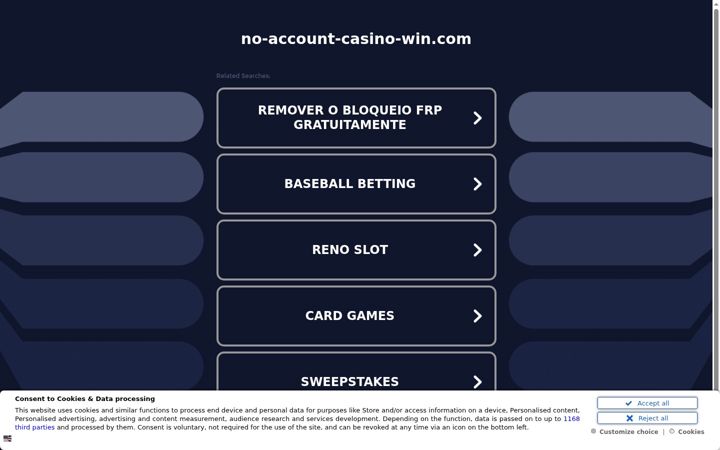 Screenshot of no-account-casino-win.com