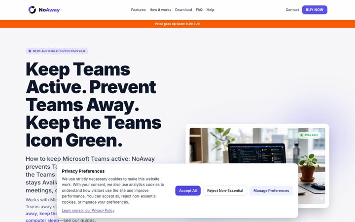 Screenshot of noaway.app