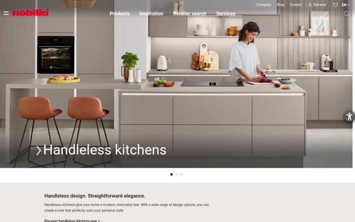 Screenshot of nobilia.de