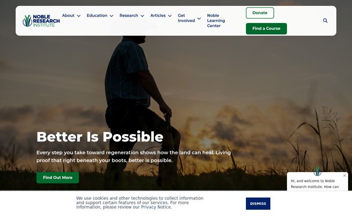 Screenshot von noble.org