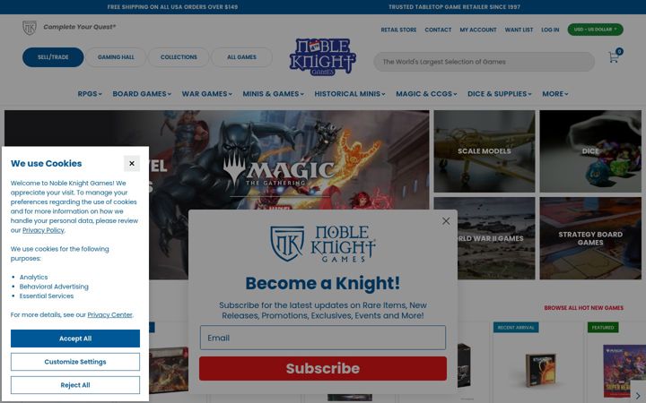 Zrzut ekranu nobleknight.com