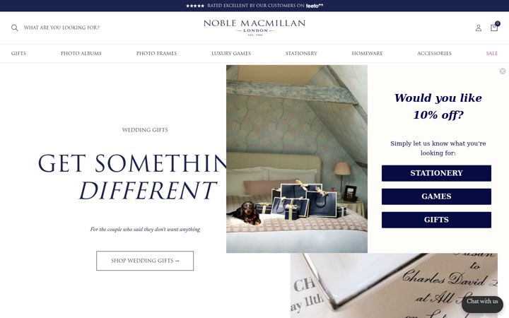 Screenshot of noblemacmillan.com