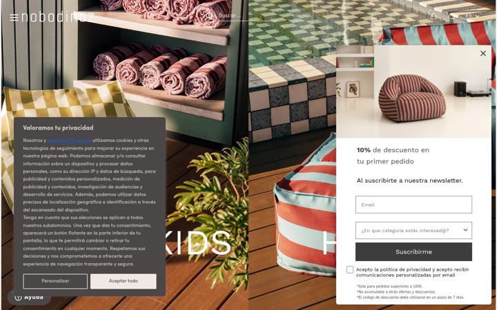Screenshot of nobodinoz.com