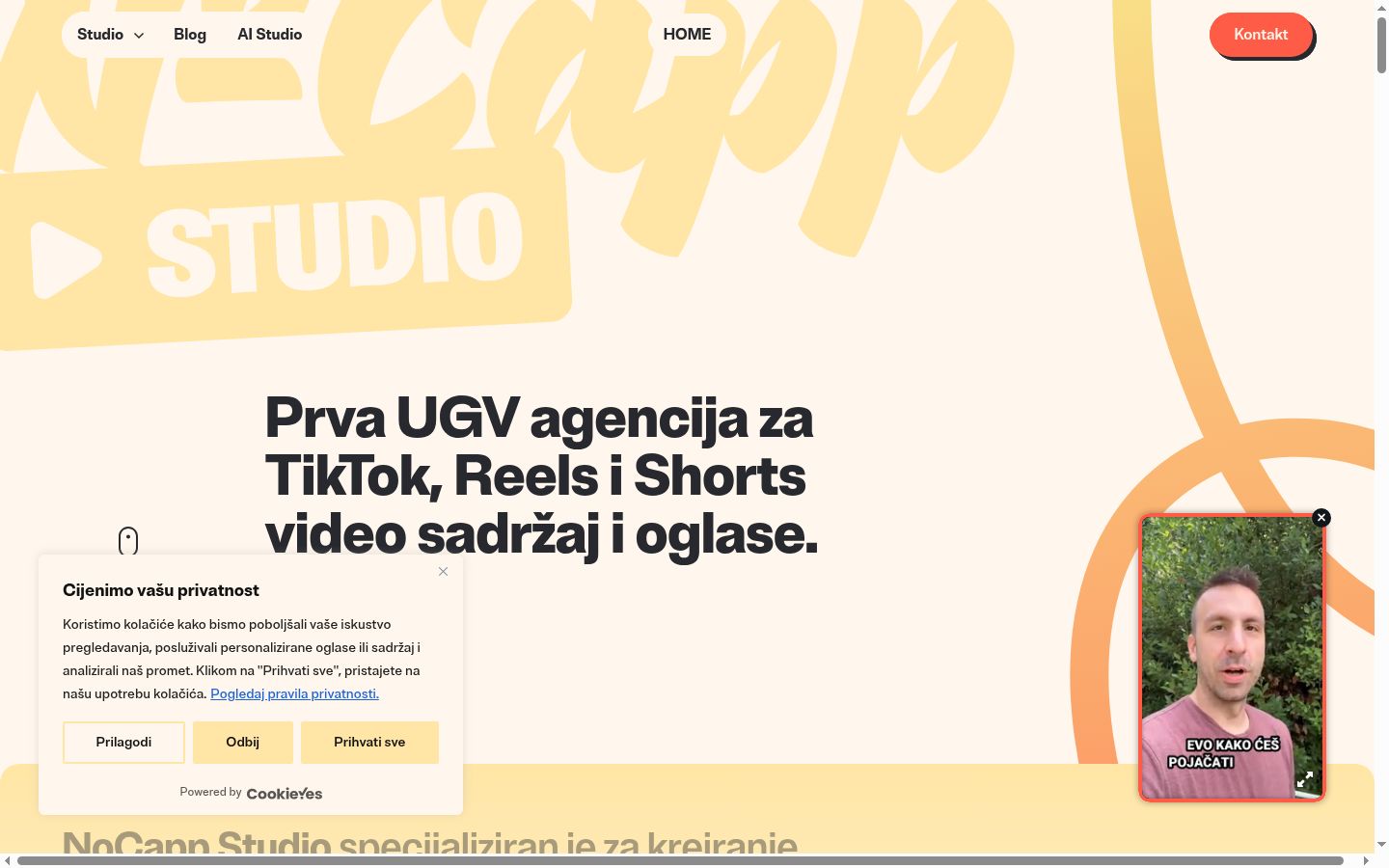 Captură de ecran a bannerului de consimțământ afișat înainte de orice interacțiune