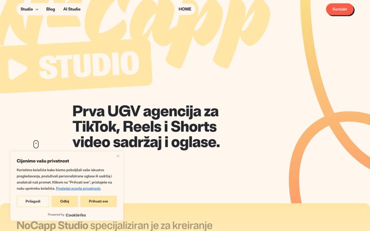 Screenshot of nocapp.studio