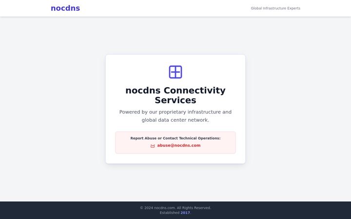 Screenshot of nocdns.com