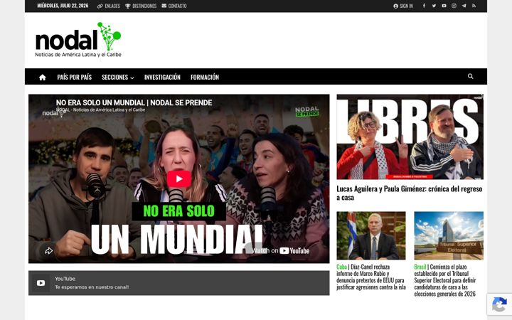 Captura de ecrã de nodal.am