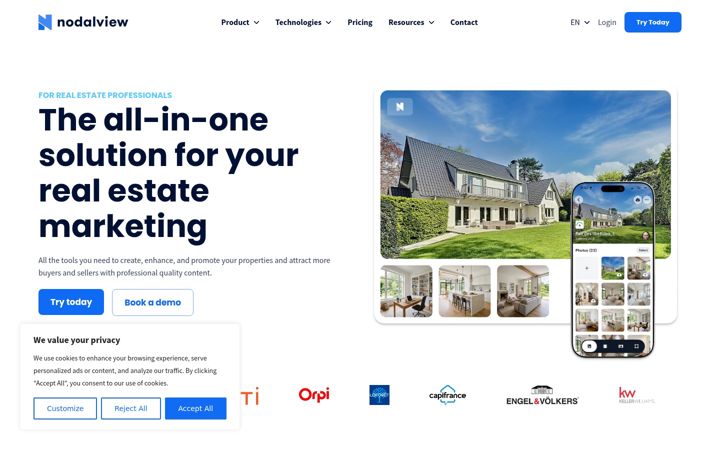 Screenshot of nodalview.com