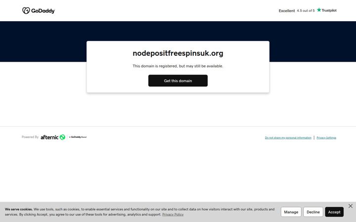 Snímek obrazovky nodepositfreespinsuk.org