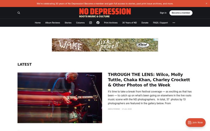 Screenshot of nodepression.com