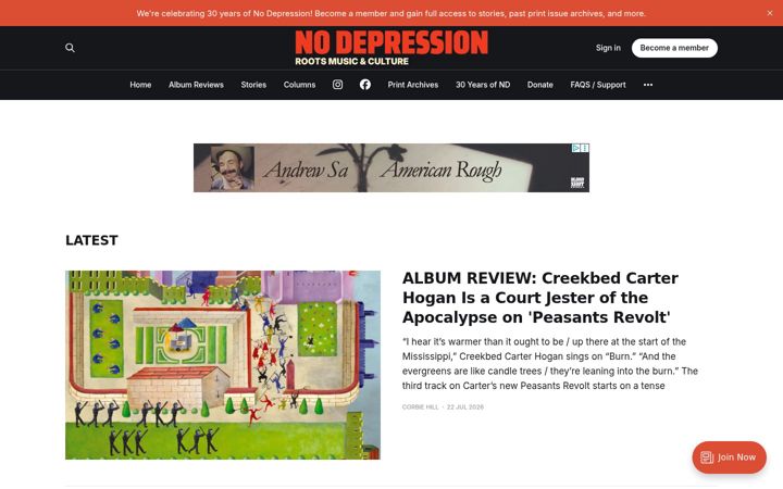 Screenshot of nodepression.org
