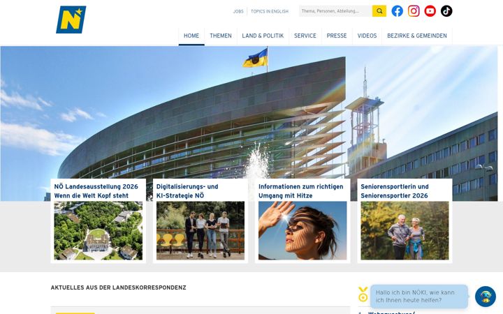 Screenshot of noel.gv.at