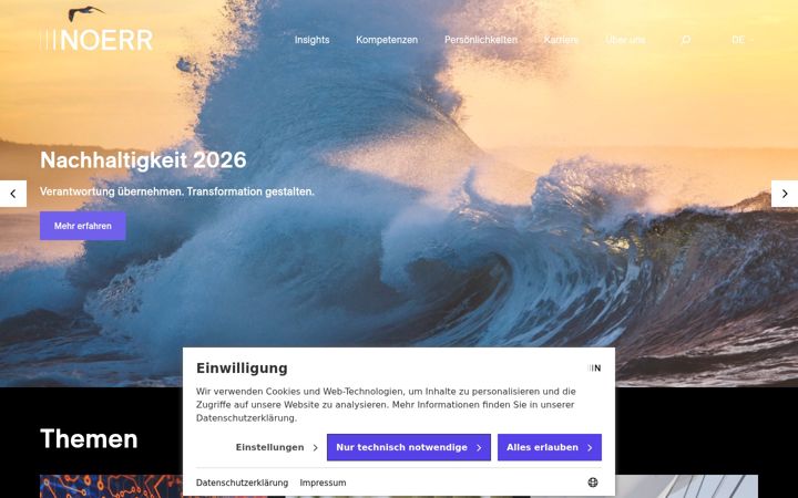 Screenshot of noerr.com