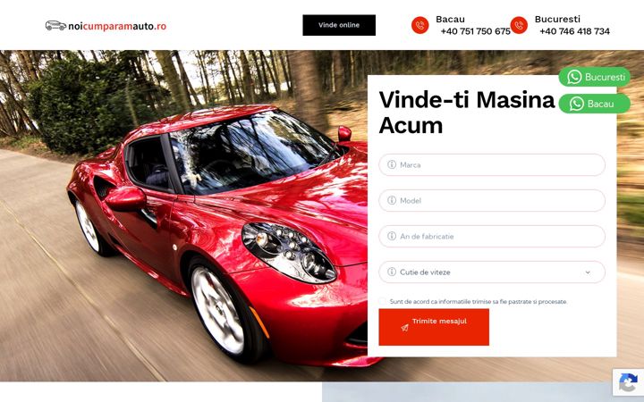 Posnetek zaslona noicumparamauto.ro