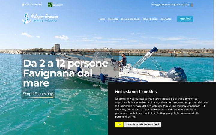 Screenshot of noleggiogommonetrapani.it