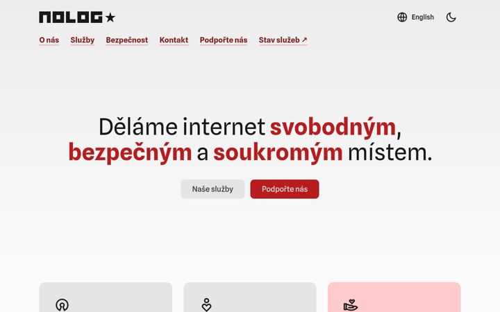 Screenshot of nolog.cz