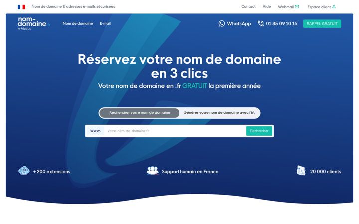 Screenshot of nom-domaine.fr
